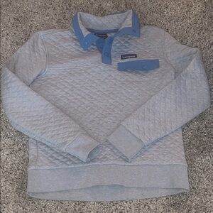 Patagonia Light Gray Quilted Pullover